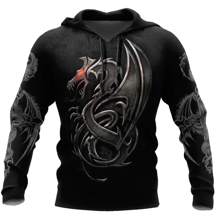 3D Armor Tattoo and Dungeon Dragon Hoodie HAC130102