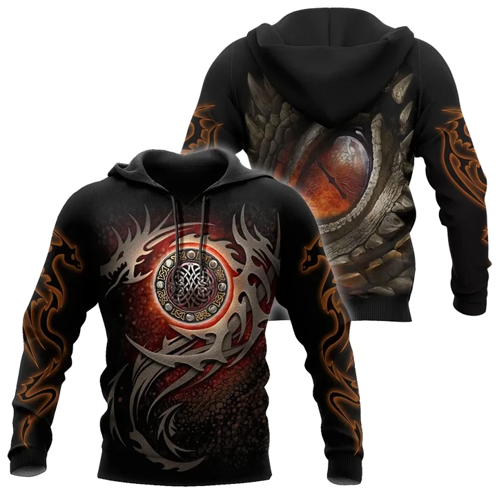 3D Armor Tattoo and Dungeon Dragon Hoodie Pi150101