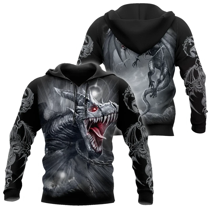3D Armor Tattoo and Dungeon Dragon Hoodie Pi150102
