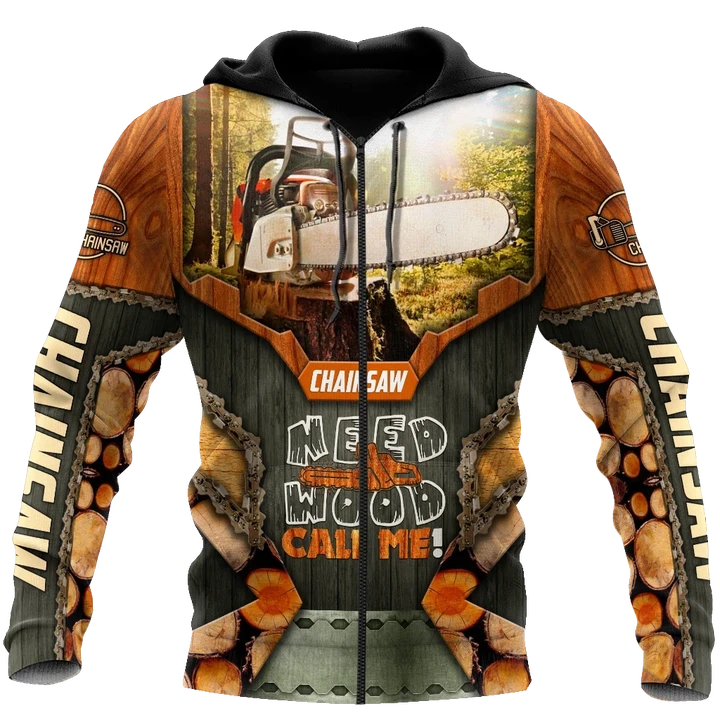 3D Chainsaw Need Wood Call Me Unisex Shirts