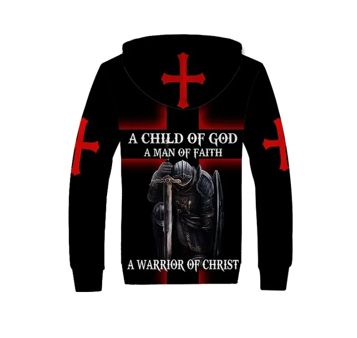 A CHILD OF GOD A MAN OF FAITH A WARRIOR OF CHRIST KNIGHT CHRISTIAN ALL OVER PRINTED SHIRTS