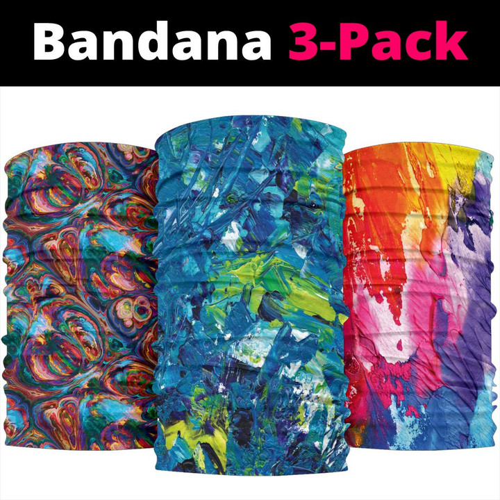 Abstract Oil Paintings Set - Bandana 3 Pack