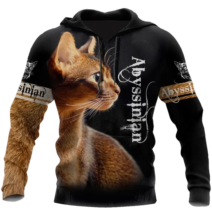 Abyssinian cat tattoo 3D printed shirts for men and women
