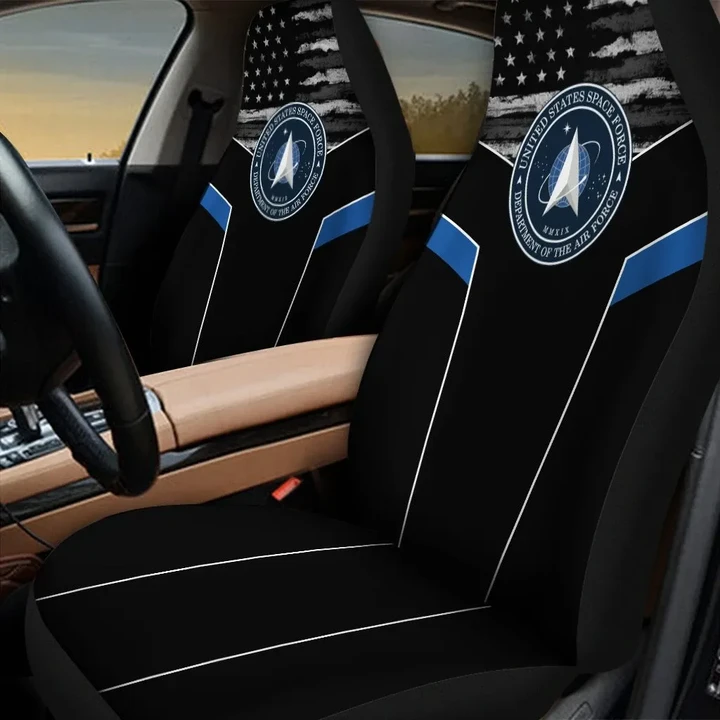 US Space Force 3D design print car seat covers Proud Military
