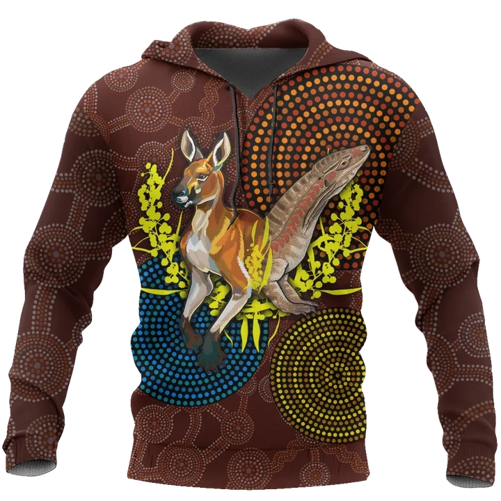 We are one Koori and Australia all over shirt for men and women brown TR030401 - Amaze Style™-Apparel