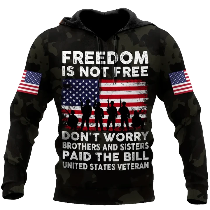Veteran Freedom is not Free 3D all over printed shirts for men and women DD05252001 - Amaze Style™-Apparel