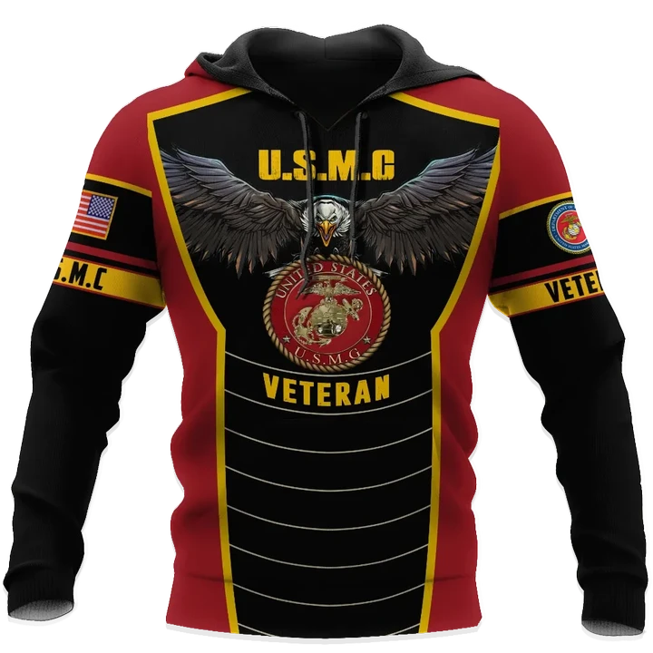 U.S Marine Corps veteran Eagle Pride design 3d print shirts Proud Military