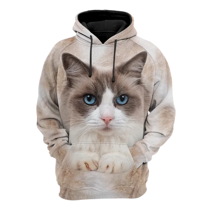 Ragdoll Cat face hair premium hoodie sweatshirt cover