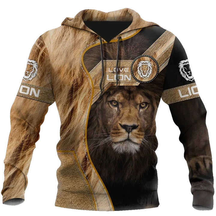 Love Lion 3D all over printed shirts  for men and women