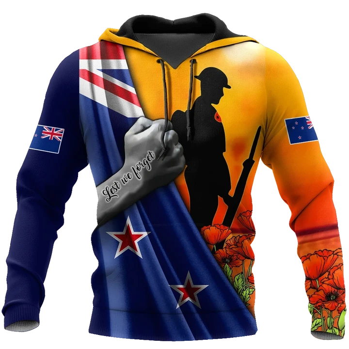 Lest we forget New Zealand Veteran 3D print shirt