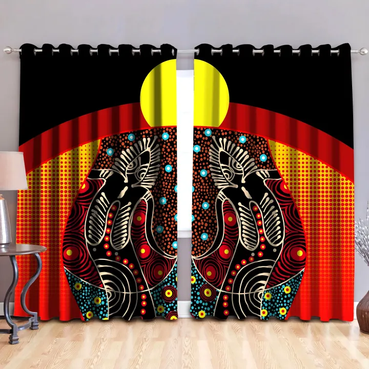 Aboriginal Australia Indigenous Together Thermal Grommet Window Curtains