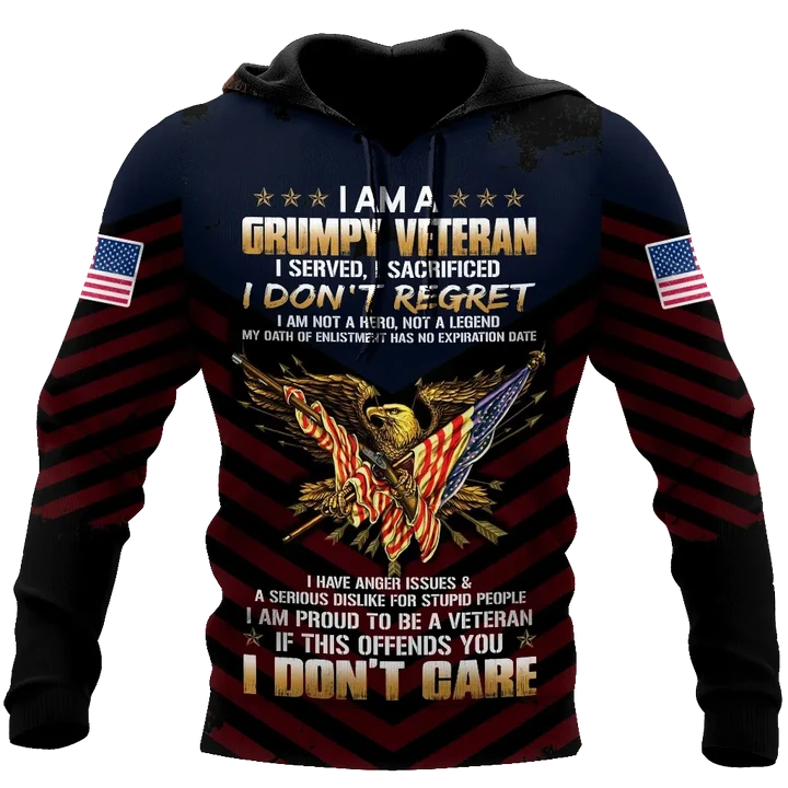 I am a Grumpy Veteran 3D all over printed shirts for men and women MH2005201 - Amaze Style™-Apparel