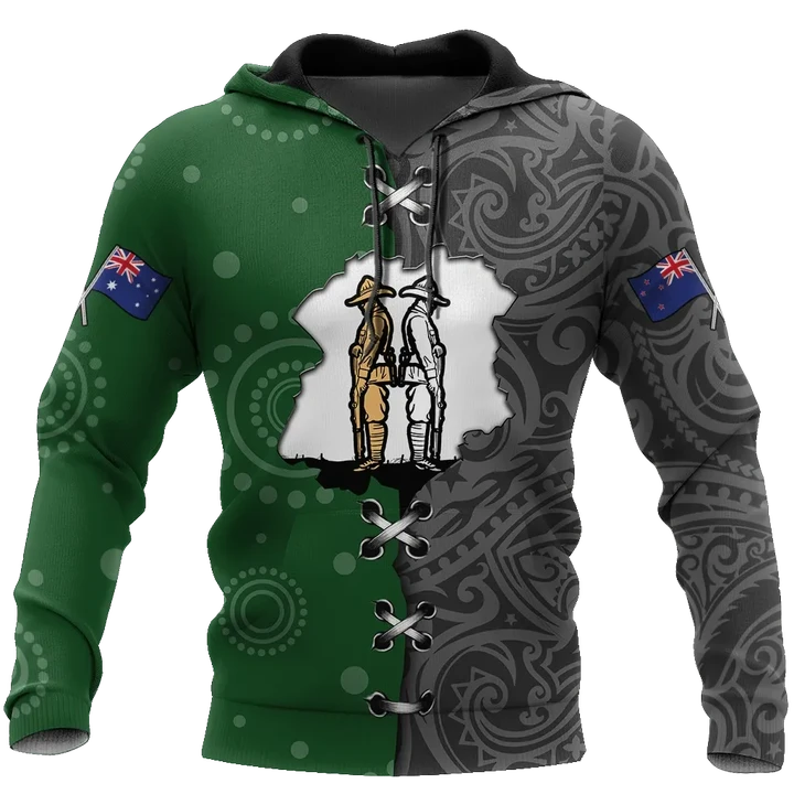 Remembrance Australia and Kiwi Soldier 3D print shirts