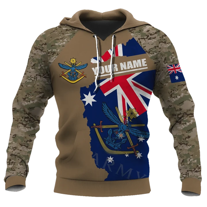 Custom name Australia Army Brothers in arms AU Veteran 3D print shirts