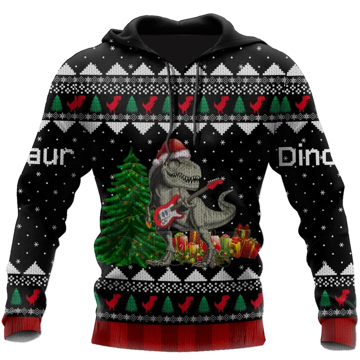 Dinosaur Christmas 3D all over printed shirts