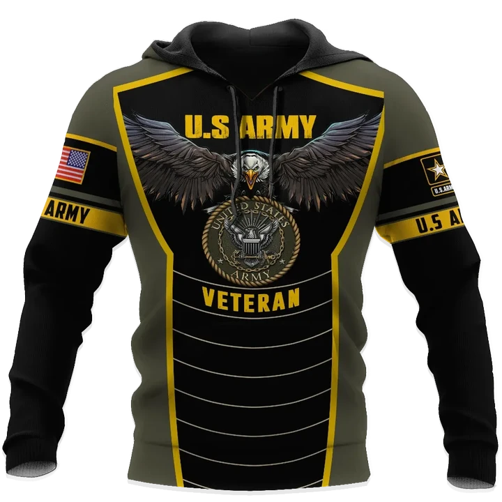 U.S Army veteran Eagle Pride design 3d print shirts Proud Military