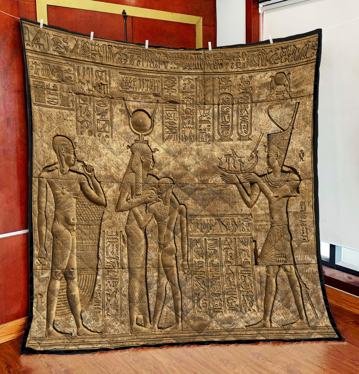 Ancient Egyptian Gods Treasure Mythology Culture Quilt