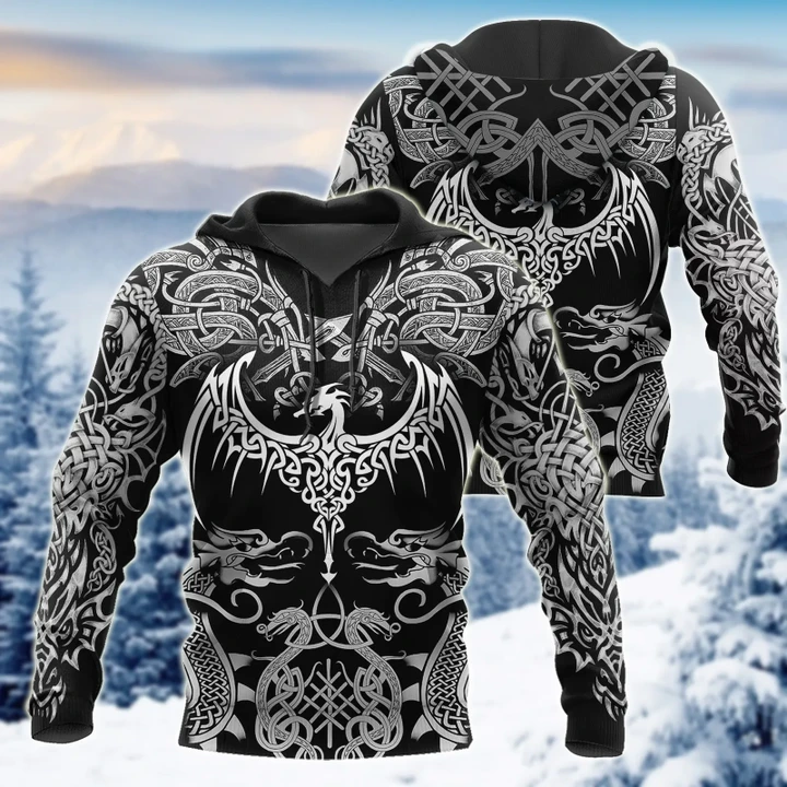 Celtic Dragon Tattoo Art 3D All Over Printed Shirts Hoodie AZ020101 - Amaze Style™-Apparel