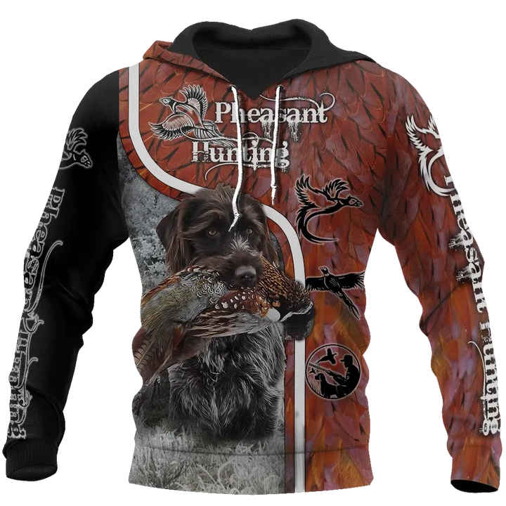 Pheasant Hunting Wirehaired Pointing Griffon 3D All Over Printed Shirts For Men And Women JJ170103 - Amaze Style™-Apparel