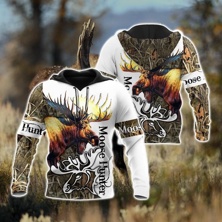 Moose Hunting 3D All Over Printed Hoodie Shirt MP15092002 - Amaze Style™-Apparel