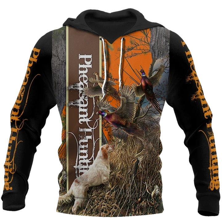Pheasant Hunting Setter 3D All Over Printed Shirts For Men And Women JJ050201 - Amaze Style™-Apparel