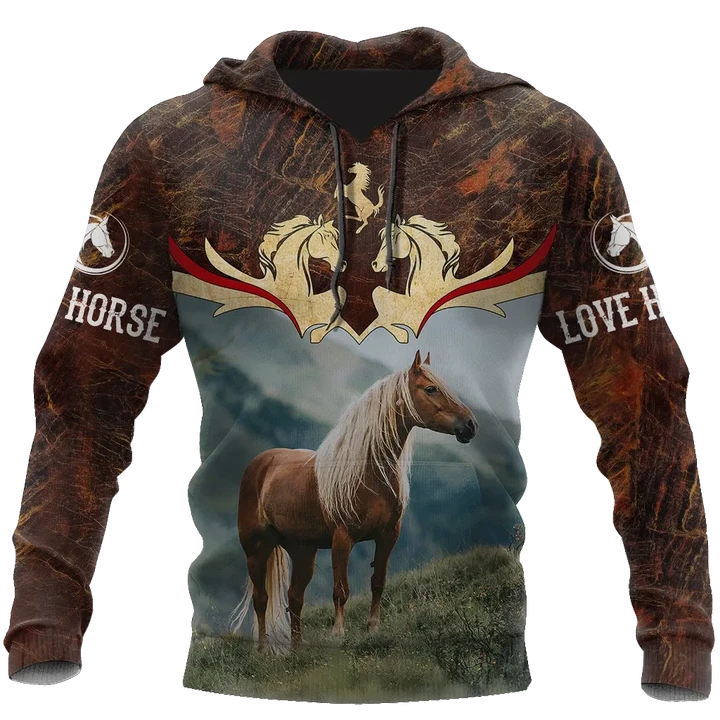 Love Horse 3D All Over Printed Shirts  Hoodie MP09082001S1 - Amaze Style™-Apparel