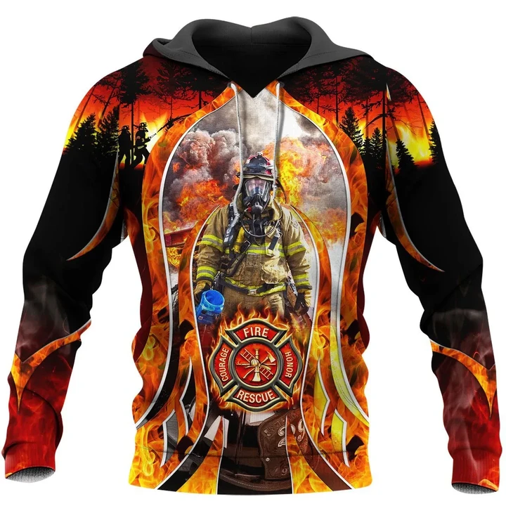 Brave Firefighter 3D All Over Printed Hoodie Shirt MP200306 - Amaze Style™-
