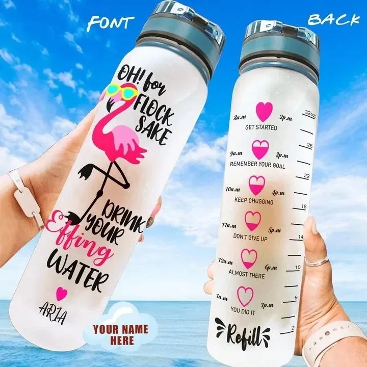 For Flock Sake Personalized Water Tracker Bottle MPB6 - Amaze Style™-Bottle