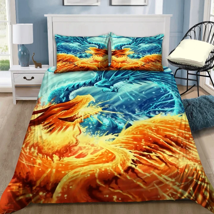 Fire and Ice Dragon Art Bedding Set MP190812 - Amaze Style™-Quilt