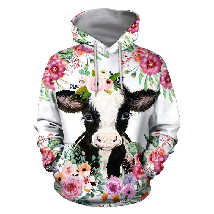Beautiful Cow 3D All Over Printed Shirt Hoodie For Men And Women MP07072009 - Amaze Style™-Apparel