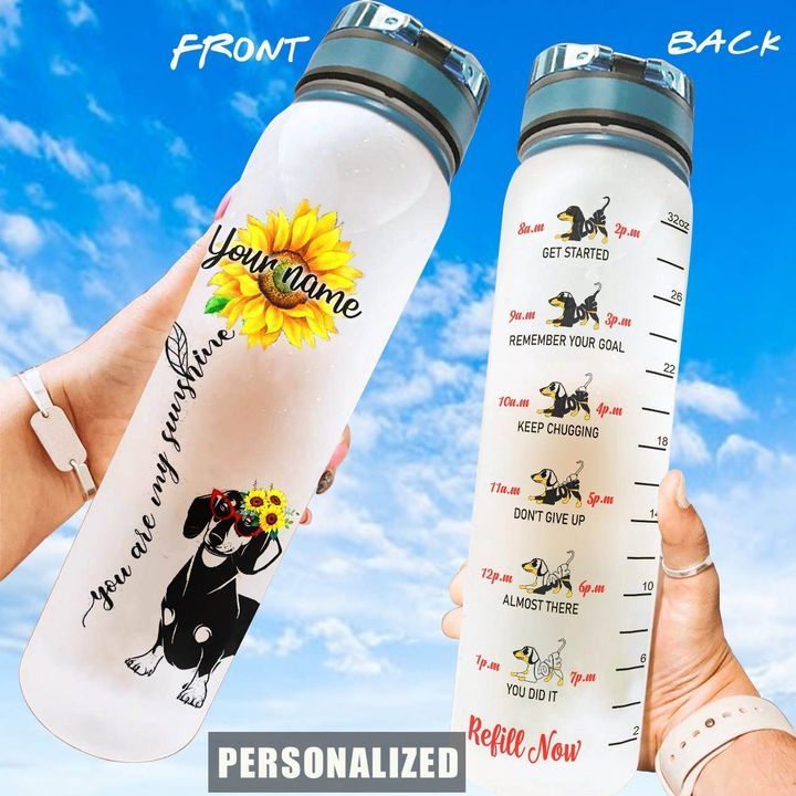 Dachshund Tracker Bottle Little Sunshine Personalized MPB7 - Amaze Style™-Bottle