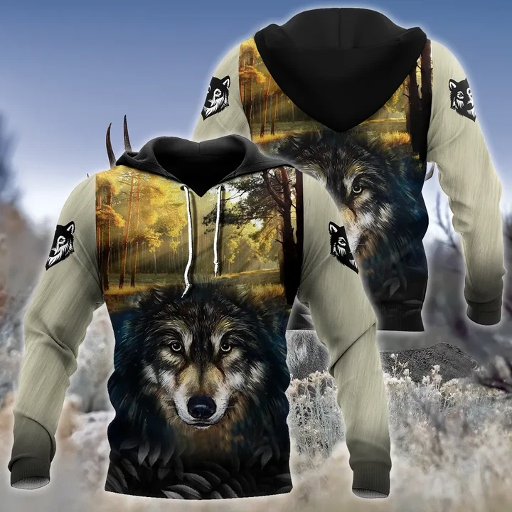 Wolf 3D All Over Printed Hoodie MP29082001 - Amaze Style™-Apparel