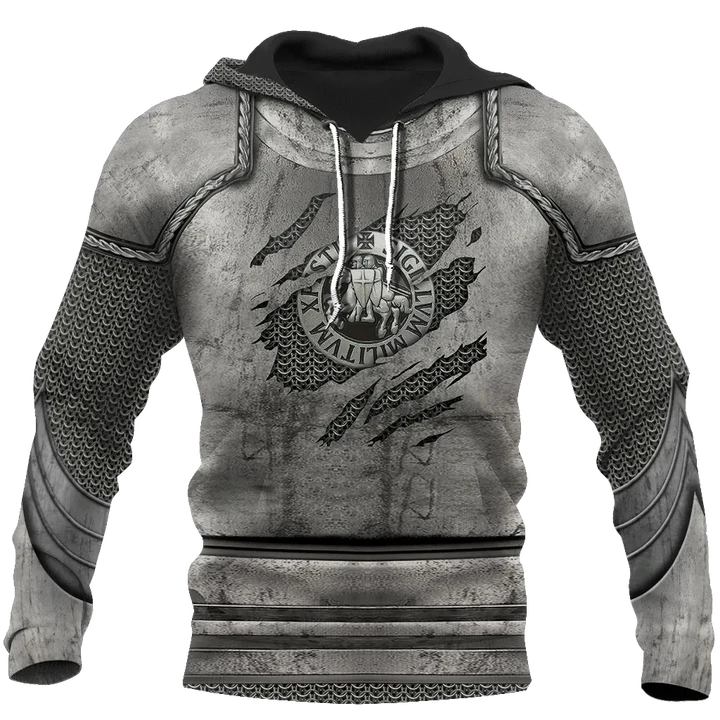 Knight Templar 3D All Over Printed Hoodie Chainmail JJ050301 - Amaze Style™-Apparel