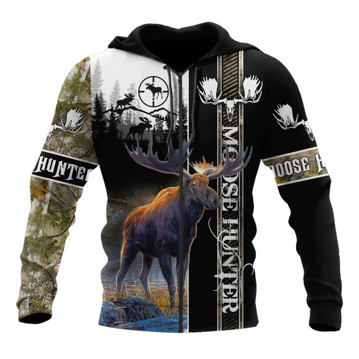 Moose Hunting 3D All Over Printed Hoodie Shirt MP15092004 - Amaze Style™-Apparel