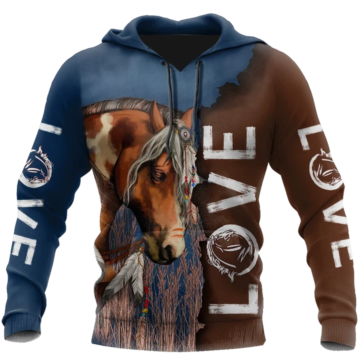 Love Horse 3D All Over Printed Shirts For Men And Women TR2204201 - Amaze Style™-Apparel