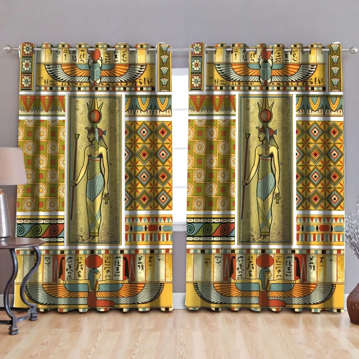 Ancient Egyptian Pattern Blackout Thermal Grommet Window Curtains Pi22062004 - Amaze Style™-Curtains
