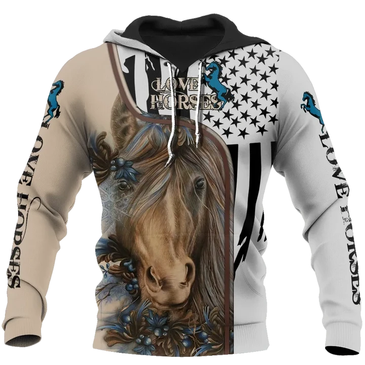 Love Horse 3D All Over Printed Shirts For Men And Women JJ240401 - Amaze Style™-Apparel