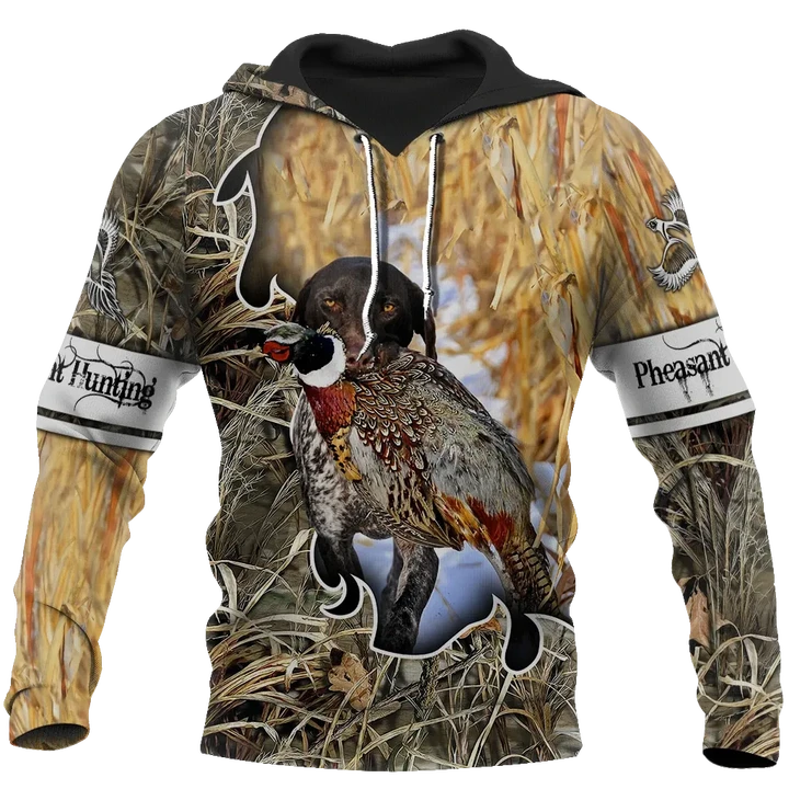 Pheasant Hunting German Shorthaired Pointer 3D All Over Printed Shirts For Men And Women JJ190201 - Amaze Style™-Apparel
