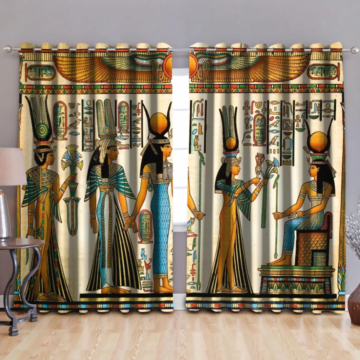 Ancient Egyptian Pattern Blackout Thermal Grommet Window Curtains Pi19062004 - Amaze Style™-Curtains
