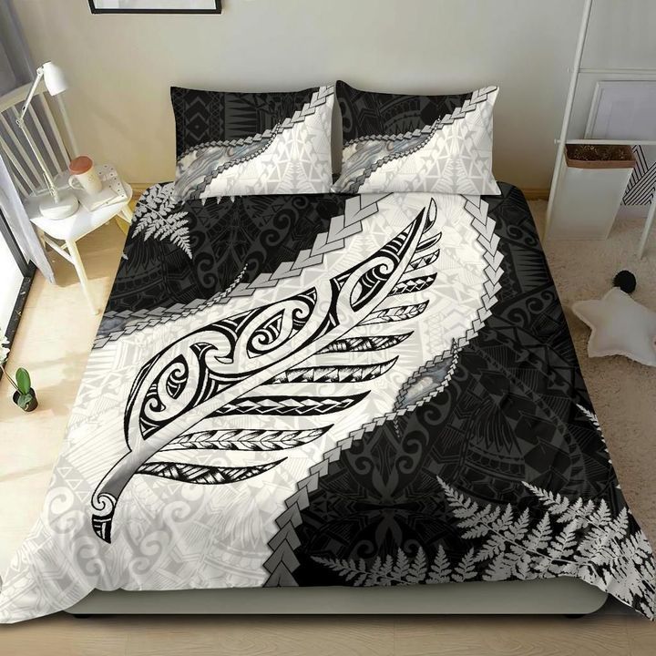 Paua Shell Maori Silver Fern Bedding Set MP13072009 - Amaze Style™-Bedding