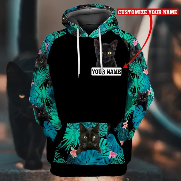 Black Cat Hoodie Shirt For Men and Women MP14092001 - Amaze Style™-Apparel