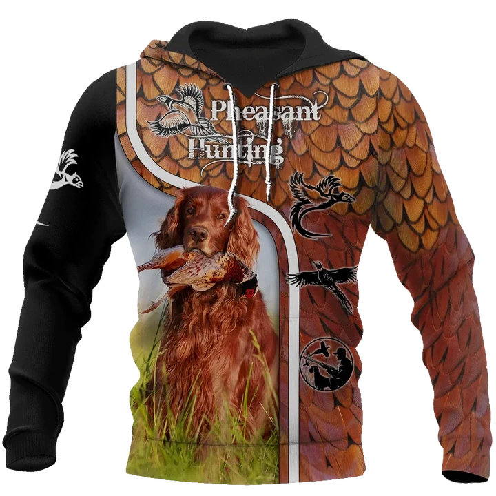 Pheasant Setter Hunting 3D All Over Printed Shirts For Men And Women JJ080202 - Amaze Style™-Apparel