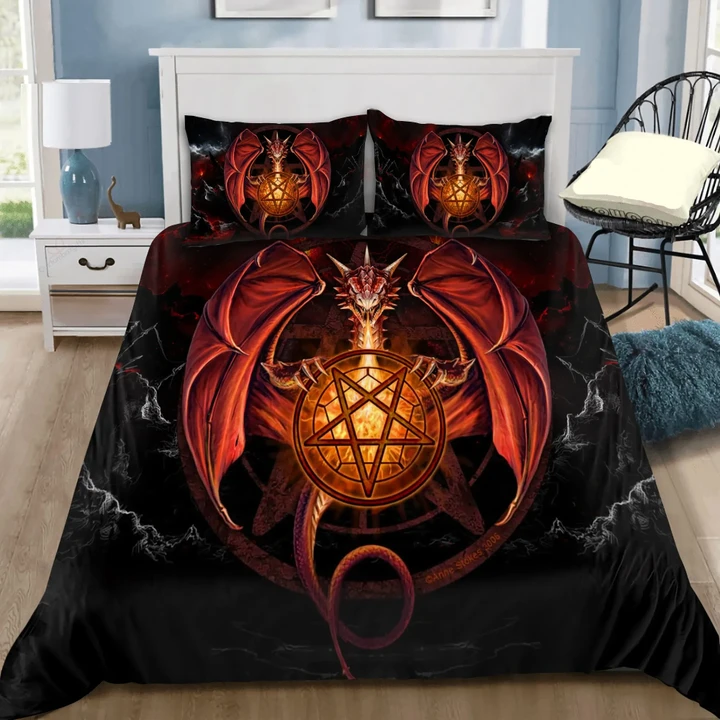 Fire Gothic Dragon Bedding Set MP210812 - Amaze Style™-Bedding Set