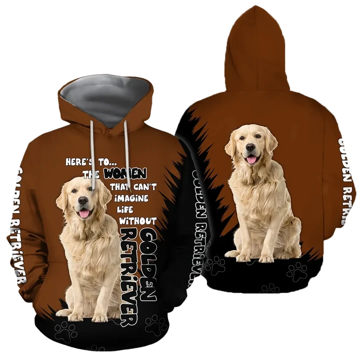Golden Retriever Dog Lover 3D Full Printed Shirt For Men And Women Pi281208 - Amaze Style™-Apparel