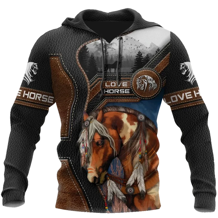 Love Beautiful Horse 3D All Over Printed Shirts TR1305201 - Amaze Style™-Apparel