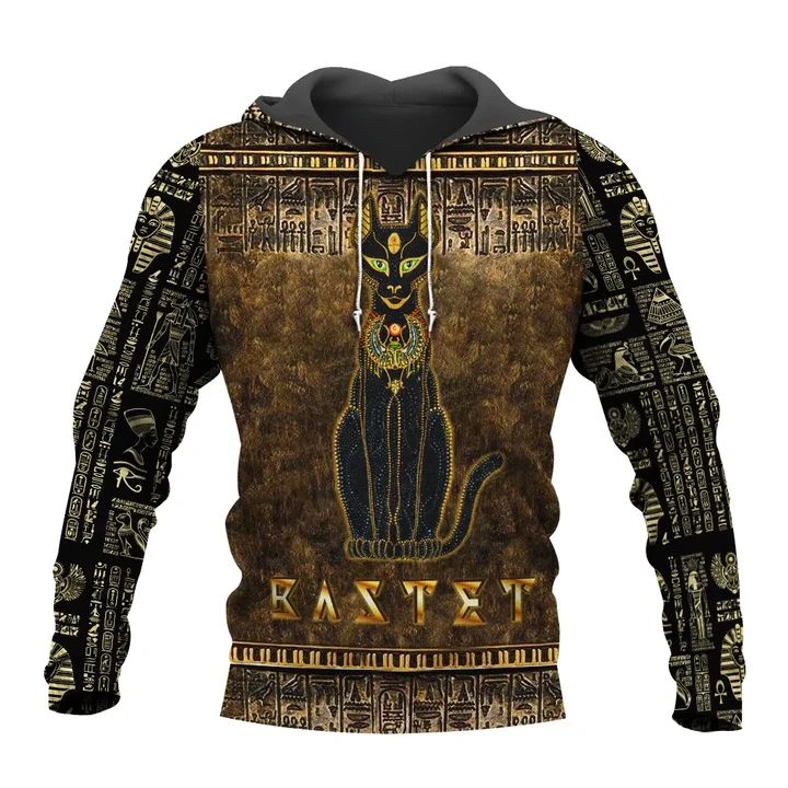 Ancient Egypt Egyptian Bastet Goddess 3D All Over Printed Clothes Hoodie MP030303 - Amaze Style™-Apparel