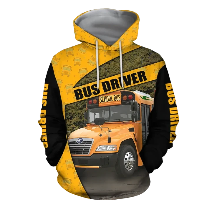 Blue Bird Bus Driver 3D Hoodie JJ100104 - Amaze Style™-Apparel