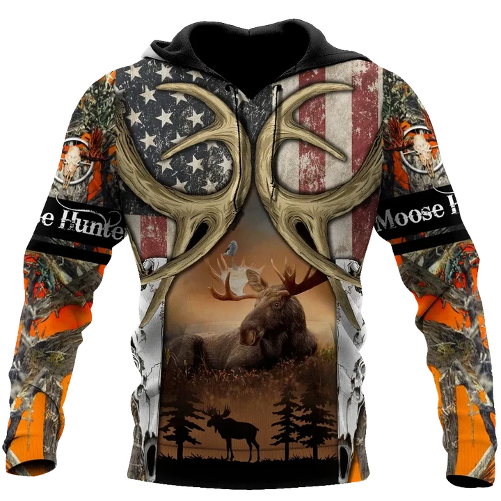 Moose Hunting 3D All Over Printed Hoodie Shirt MP15092003 - Amaze Style™-Apparel