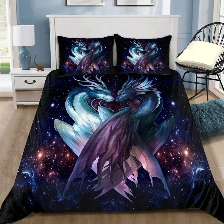 Dragon Couple Art Bedding Set MP210813 - Amaze Style™-Bedding Set