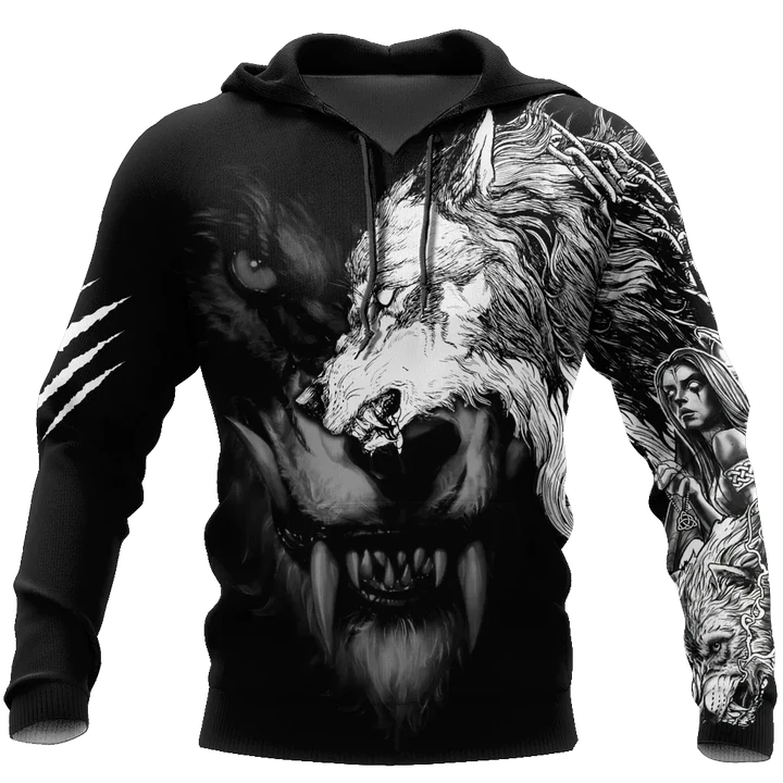 Dark Wolf 3D All Over Printed Hoodie Shirt For Men and Women HAC140901 - Amaze Style™-Apparel
